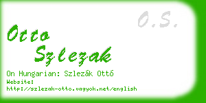 otto szlezak business card